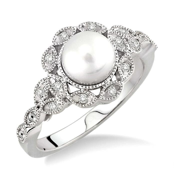 Antique Pearl & Diamond Ring