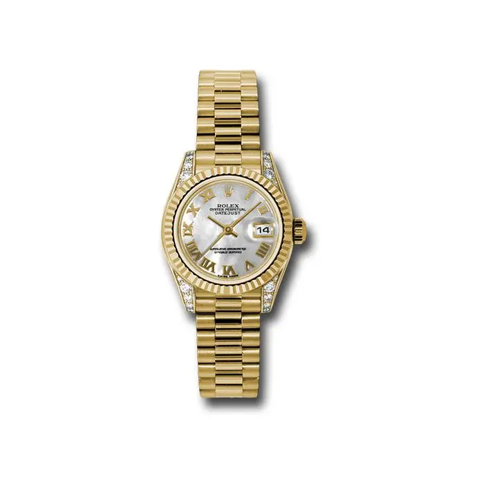 Pre-Owned* Rolex Yellow Gold Lady-Datejust 26 Watch - Fluted Bezel
