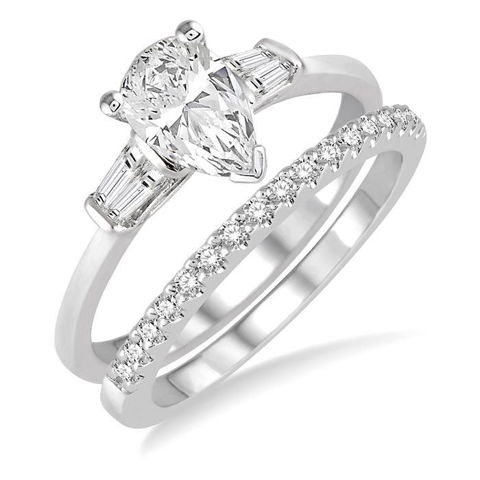 Pear Shape Diamond Wedding Set