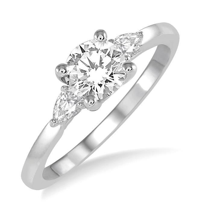 De Beers Forevermark Diamond Three Stone Diamond Engagement Ring (3/4 ct.  t.w.) in 14k White or Yellow Gold - Macy's