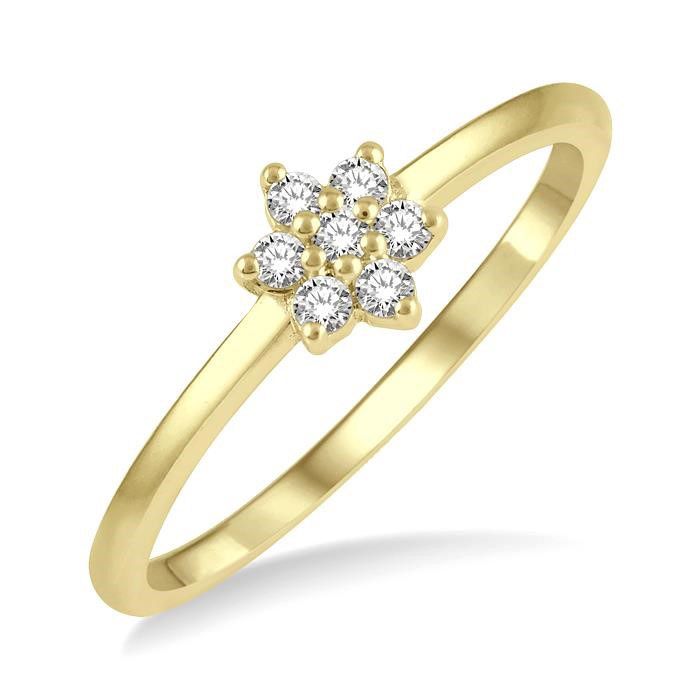 Petite Diamond Engagement Ring in 14k Yellow Gold (1/10 ct. tw.)