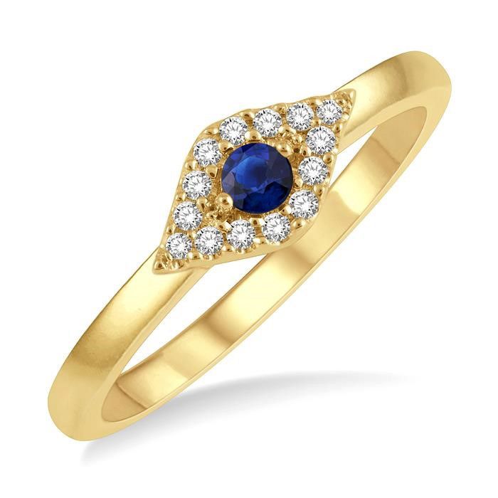Azure Evil Eye Ring | Fab Couture