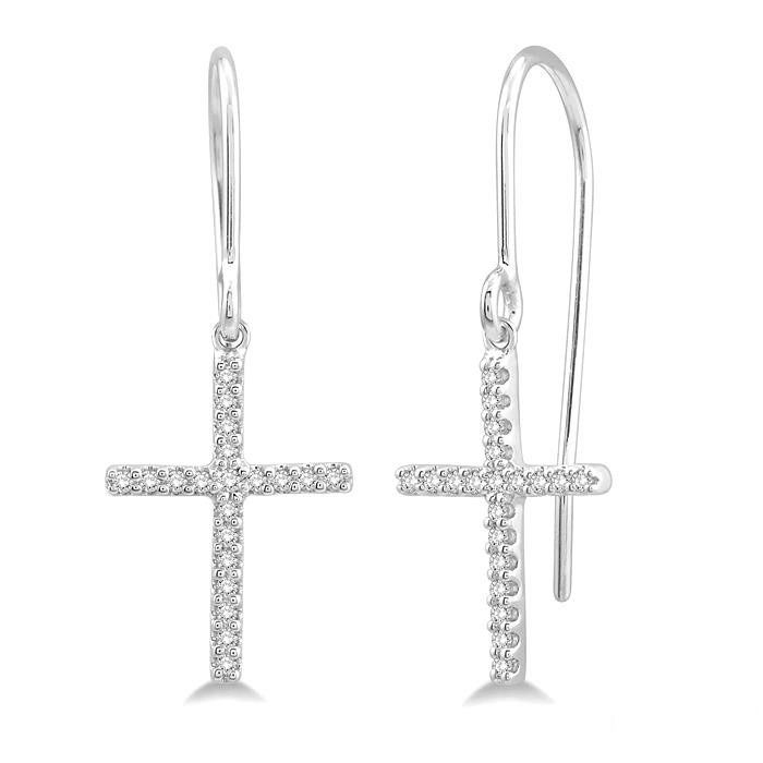Cross Stud Earrings | Live in Stud Collection - Easy to Style & Wear Silver