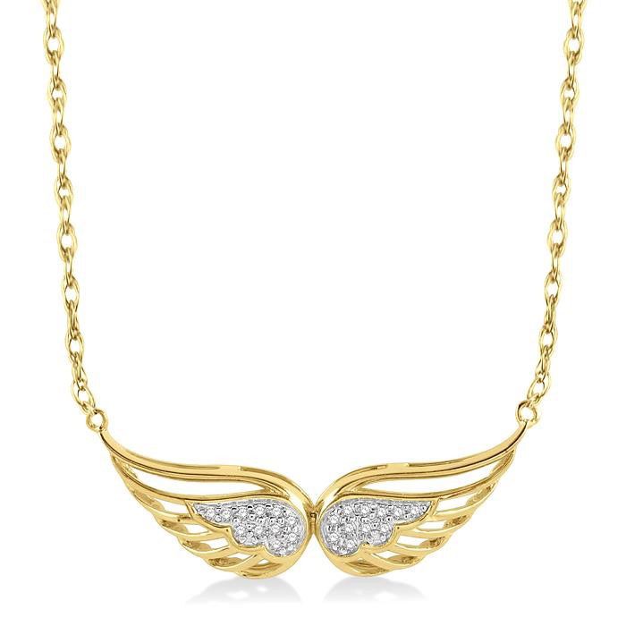 ENO Time The Heart Of Ocean Angel Wing Necklace for Women India | Ubuy