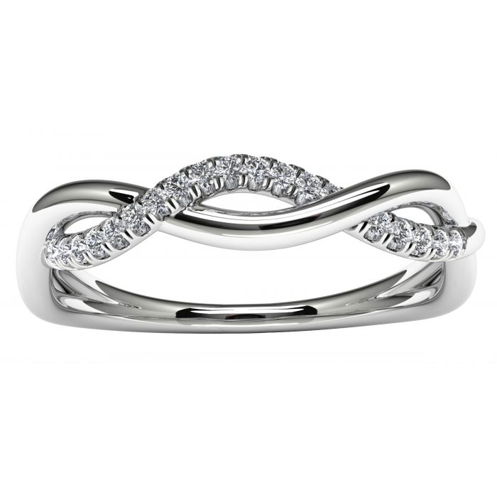 Art nouveau ring-Diamond Ring- Diamond Infinity Ring-rose gold ring- F –  SevenCarat