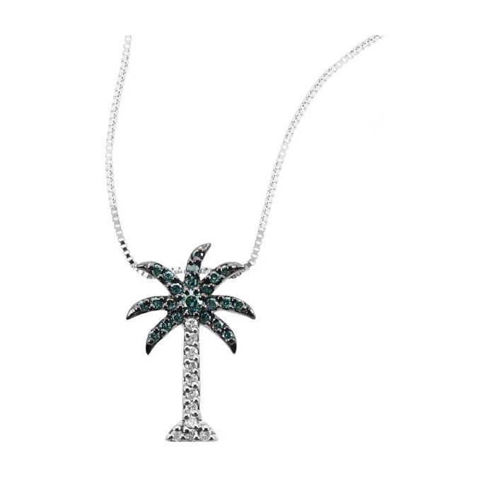 2.40 Ct Round Diamond Palm Tree Pendant Necklace 14K White Gold Finish No  Chain | eBay