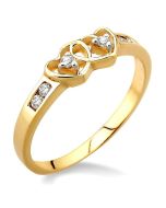 Aurora 14K Yellow Gold Diamond Ring