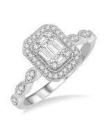 XeLuxOra 14K White Gold Diamond Ring