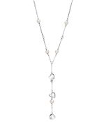 Silver Hearts and Pink Pearl Necklace