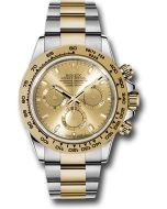 *Pre-Owned* Rolex Yellow Rolesor Cosmograph Daytona 40 Watch - Champagne Index Dial