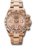  *Pre-Owned* Rolex Everose Gold Cosmograph Daytona 40 Watch - Pink Diamond Dial