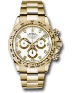  *Pre-Owned* Rolex Yellow Gold Cosmograph Daytona 40 Watch - White Diamond Dial