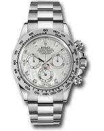  *Pre-Owned* Rolex White Gold Cosmograph Daytona 40 Watch - White Mother-Of-Pearl Diamond Dial