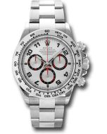  *Pre-Owned* Rolex White Gold Cosmograph Daytona 40 Watch - Silver Arabic Dial