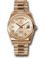  *Pre-Owned* Rolex Pink Gold Day-Date 36 Watch - Domed Bezel - Pink Champagne Jubilee Diamond Dial - President Bracelet