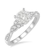 Shine Bright Hera Arcane 14K White Gold Diamond Engagement Ring