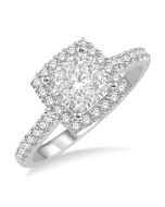 Shine Bright Andromeda Ethereal Yellow Gold Diamond Halo Ring