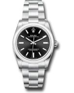  *Pre-Owned* Rolex Oyster Perpetual 34 Watch - Domed Bezel - Black Index Dial - Oyster Bracelet