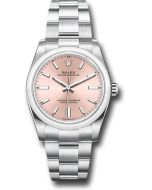  *Pre-Owned* Rolex Oyster Perpetual 34 Watch - Domed Bezel - Pink Index Dial - Oyster Bracelet