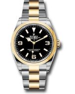 *Pre-Owned* Rolex Steel and Yellow Gold Oyster Perpetual Explorer - Black Dial - Oyster Bracelet - 2021 Release