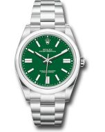  *Pre-Owned* Rolex Oyster Perpetual 41 Watch - Domed Bezel - Green Index Dial - Oyster Bracelet
