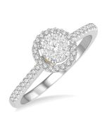 Shine Bright Avalon Arcane Yellow Gold Diamond Halo Ring