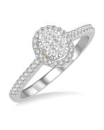 Solstice Andromeda Yellow Gold Diamond Halo Ring