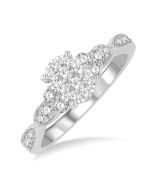 Grandeur Celestia 14K White Gold Diamond Bridal Ring