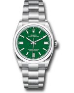  *Pre-Owned* Rolex Oyster Perpetual 36 Watch - Domed Bezel - Green Index Dial - Oyster Bracelet