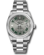  *Pre-Owned* Rolex Oystersteel Datejust 36 Watch - Domed Bezel - Slate Roman Dial - Oyster Bracelet