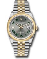  *Pre-Owned* Rolex Yellow Rolesor Datejust 36 Watch - Domed Bezel - Slate Roman Dial - Jubilee Bracelet