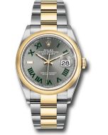  *Pre-Owned* Rolex Yellow Rolesor Datejust 36 Watch - Domed Bezel - Slate Roman Dial - Oyster Bracelet