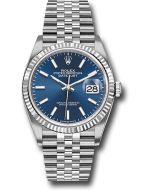  *Pre-Owned* Rolex Steel Datejust 36 Watch - Fluted Bezel - Blue Index Dial - Jubilee Bracelet