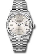 *Pre-Owned* Rolex Steel Datejust 36 Watch - Fluted Bezel - Silver Index Dial - Jubilee Bracelet