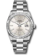  *Pre-Owned* Rolex Steel Datejust 36 Watch - Fluted Bezel - Silver Index Dial - Oyster Bracelet