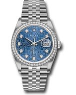 *Pre-Owned* Rolex Steel Datejust 36 Watch - Diamond Bezel - Blue Jubilee Diamond Dial - Jubilee Bracelet