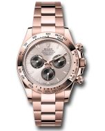  *Pre-Owned* Rolex Everose Gold Cosmograph Daytona Watch - Fixed Bezel - Sundust And Black Index Dial - Oyster Bracelet