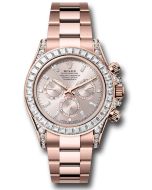  *Pre-Owned* Rolex Everose Gold Cosmograph Daytona Watch - Diamond Lugs - Diamond Bezel - Sundust Diamond Dial - Oyster Bracelet