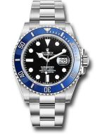  *Pre-Owned* Rolex White Gold Submariner Date Watch - The Blueberry - Blue Bezel - Black Dial