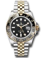  *Pre-Owned* Rolex Yellow Rolesor GMT-Master II Watch - Bidirectional Rotatable Bezel - Black Dial - Jubilee Bracelet