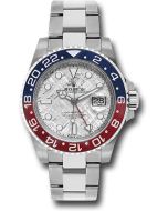  *Pre-Owned* Rolex White Gold GMT-Master II 40 Watch - Blue and Red Pepsi Bezel - Meteorite Dial - Oyster Bracelet