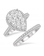 Pear Shape Shine Bright Diamond Wedding Set