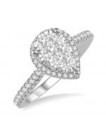 Pear Shape Shine Bright Essential Diamond Engagement Ring