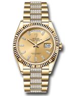  *Pre-Owned* Rolex Yellow Gold Day-Date 36 Watch - Fluted Bezel - Champagne Dial - Diamond President Bracelet