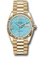  *Pre-Owned* Rolex Yellow Gold Day-Date 36 Watch - Fluted Bezel - Champagne Index Dial - President Bracelet