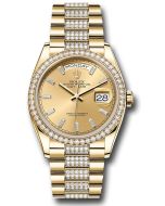  *Pre-Owned* Rolex Yellow Gold Day-Date 36 Watch - Diamond Bezel - Champagne Dial - Diamond President Bracelet