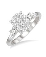 Shine Bright VerZenIon OnOraCa 14K White Gold Diamond Ring
