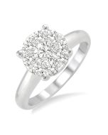 Shine Bright ZenThLin VelOraVio 14K White Gold Diamond Ring