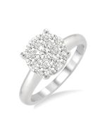 Shine Bright VelElLin OraSolLux 14K White Gold Diamond Ring