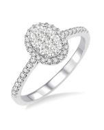 Mist Empress 14K White Gold Diamond Bridal Ring